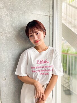 アンバー 池袋(amber) マッシュショート/ピンクベージュ/耳掛けショート[池袋駅]