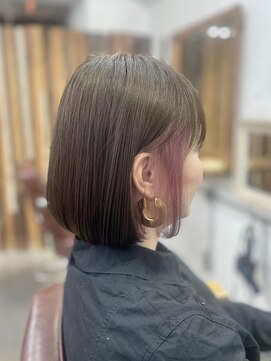 リッカ(RICCA) 【イヤリングカラー】ミニボブ×ピンクベージュ♪