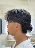 メンズ/センターパート/ニュアンスパーマ