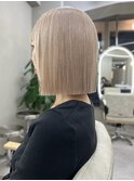 ぷつっと切りっぱなし韓国ボブ前髪あり20代30代40代