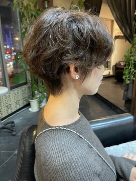ヌーベルヴァーグ(Nouvelle Vague) マッシュショートパーマ/くるくるパーマ
