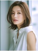 ☆ホワイトグレージュミニウルフデジタルパーマチェリーブラウン