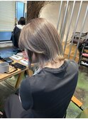 透明感カラー/上品カラー/大人カラー/レイヤーボブ/グレージュ