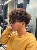 スペインカール ハイライトカラー　メンズカット　メンズパーマ