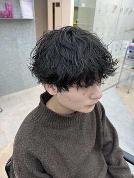 フィフス 栄(fifth) 無造作シャドウパーマツーブロック束感マッシュメンズパーマ