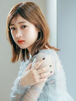 フレイムス ヘアアンドリラックス 赤羽店(Frames hair&relax) 透明感ベージュ20代30代40代◎前髪あり小顔外ハネミニボブ赤羽