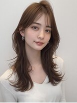 エル オオサカ 心斎橋店(L. OSAKA) ミルクブラウン/レイヤーカット/ロングウルフ/顔周りレイヤー