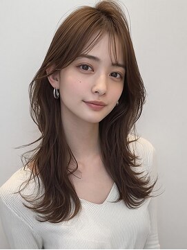エル オオサカ 心斎橋店(L. OSAKA) ミルクブラウン/レイヤーカット/ロングウルフ/顔周りレイヤー
