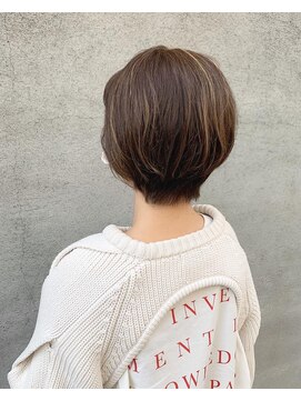 スイート ヘアデザイン(Suite HAIR DESIGN) 小顔見せ☆丸みショート×ハイライト×アッシュベージュ