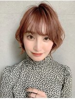 リークフー(Ree cu fuu)&nbsp;大人可愛いショート外ハネダブルカラー丸みショート似合わせボブ