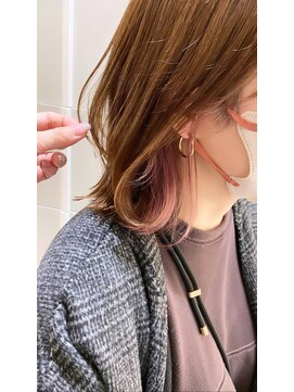 ネオリーブギンザ 銀座店(Neolive GINZA) ボブインナーカラー　ピンクインナーカラー