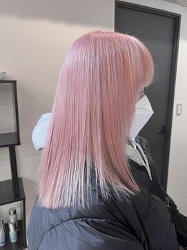 ペレ 渋谷(PELE) n41_ホワイトピンク ブリーチ2回~ /渋谷/ハイトーン/韓国ヘア