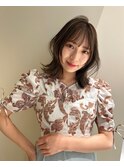 外ハネミディアム/顔周りレイヤー/シースルーバング