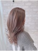 レイヤーカット/ロングレイヤー/グレージュ/