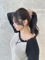 マウル 栄(MAEUL)&nbsp;顔韓国くびれヘア小顔長め前髪　ワンレン