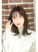 【Aere池袋】シースルーバング外ハネ×サファリベージュ小林