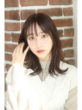 アエレ(Aere) 【Aere池袋】シースルーバング外ハネ×サファリベージュ小林