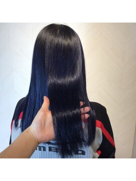 ヴィヴァーク 拝島駅前店(vivarc) 大人可愛いブルーブラックダブルカラーセミロング