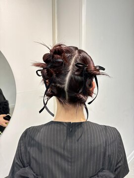 アオ(AO。) ボブヘアアレンジ/ツインシニヨンアレンジ/リボンアレンジ