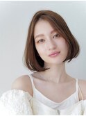 前髪　こなれミディ　イメチェン　髪質改善　ナチュラルボブ