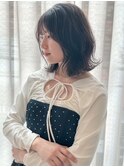 透明感カラー×ボブスタイル