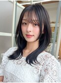 【AFLOAT福岡】小顔前髪ありひし形レイヤーカット