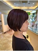 大人可愛い♪丸みショートボブ