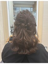 アーチフォーヘアー(a rch for hair) ハーフアップアレンジ○ミディアムヘア