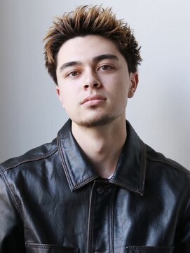 グルーマーズクレッジ 渋谷店(GROOMER/S CREDGE) スパイキーショート/ブルーブラック/フェザーパーマサーフカール