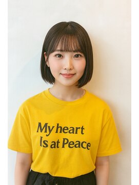 ヌードルバイコア(noodle by CoRe.gn) シースルーバング×王道ボブ