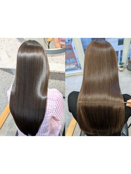 “mood”の美髪縮毛矯正！真っ直ぐすぎず、柔らか自然な仕上がりで毎日楽で褒められ艶髪[髪質改善/博多]