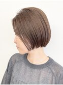 【松戸　松田】ショートボブ　アッシュカラー　前髪無し