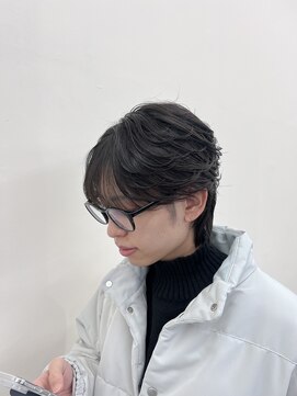 シースルーフェザーニュアンスパーマカルマパーマ韓国風パーマ