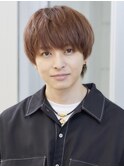 ノーセットOKサラサラマッシュ長めメンズカラー東京銀座眉カット