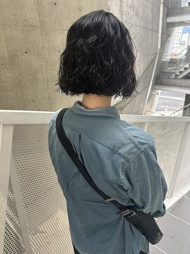 バイユアオウンフラワーズコロンカバ(buy your own flowers : kava) 20代30代透明感◎小顔に見えるボブ×デジタルパーマ