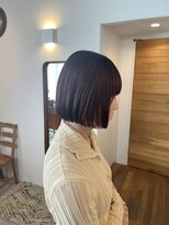 ワゴンヘアー(wagon hair)&nbsp;ぱつっとボブ×チェリーレッド