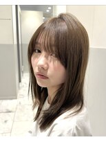 ヘアーメイク ロン(Ron)&nbsp;青木/小顔前髪顔周り/レイヤー/ミルクティーグレージュ/長野