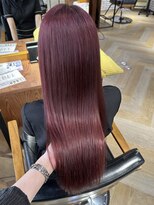 ラフ バイ マグ 南松本(R.A.F. by Mag)&nbsp;ケアブリーチダブルカラーピンクブラウン美髪艶感レイヤーカット