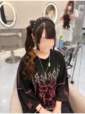 立体リボンサイドポニー【クランソア】ヘアメ/ヘアセット/心斎橋