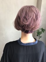 ヘア スペース メロウ(hair_mellow)&nbsp;ハイトーンピンクバイオレッドショートボブ