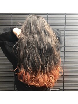 ノル(nol hair&spa) テールカラー×オレンジ