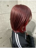 ダブルカラー×インナーカラー×レッド
