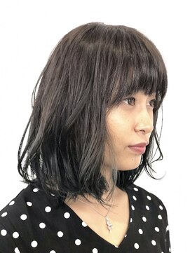 ポンテ 福津店(ponte) ネイビー系ミディアムボブ