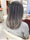 ケアブリーチ☆ダブルカラーホワイトアッシュグレージュ