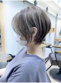 【mag】白髪ほがしハイライト×大人ショートボブ【中村】