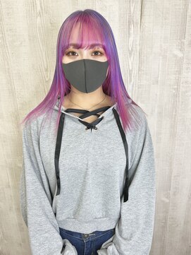 ラッズプラスエイチ(Lads+h) アンブレラカラー　ブルーバイオレット　キャンディピンク