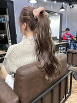 ホワイトグレージュ コンマヘア くすみブルー ダークアッシュ