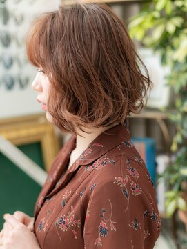 カバーヘア ブリス 上尾西口店(COVER HAIR bliss) ★カーキベージュハイライトくせ毛風大人ボブ20代30代40代★9