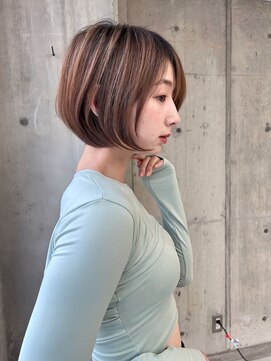 ロンドブルーム 天神大名店(Lond Bloom) 大人美人ハンサムショート/ハイライトカラー/ショートヘア/福岡