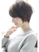 ショートボブ/大人丸みショート/くびれ丸みショートヘアd